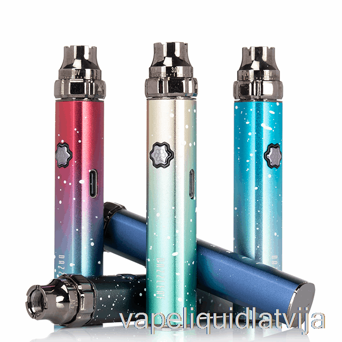 Dazzleaf Squarii Top Twist 510 Akumulators Purpursarkans Splatter Vape šķidrums